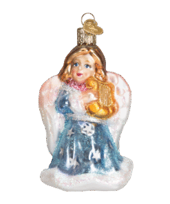 Englekor julepynt blå