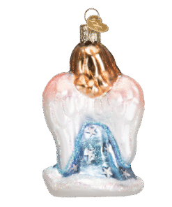 Englekor julepynt blå