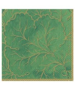 Frokostserviet majolica-paper-luncheon-napkins-in-green